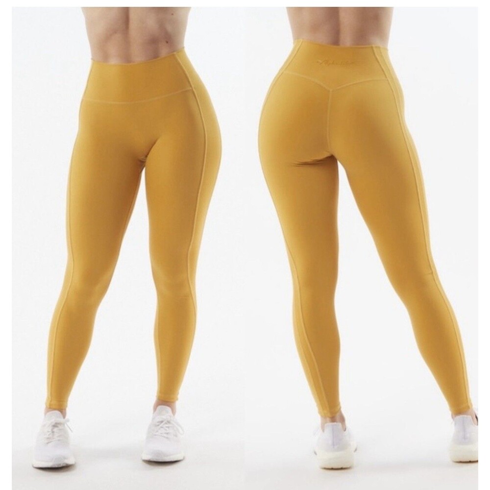 Alphalete Women's Pulse Kinetic Legging - Exotic Yellow, Size Medium